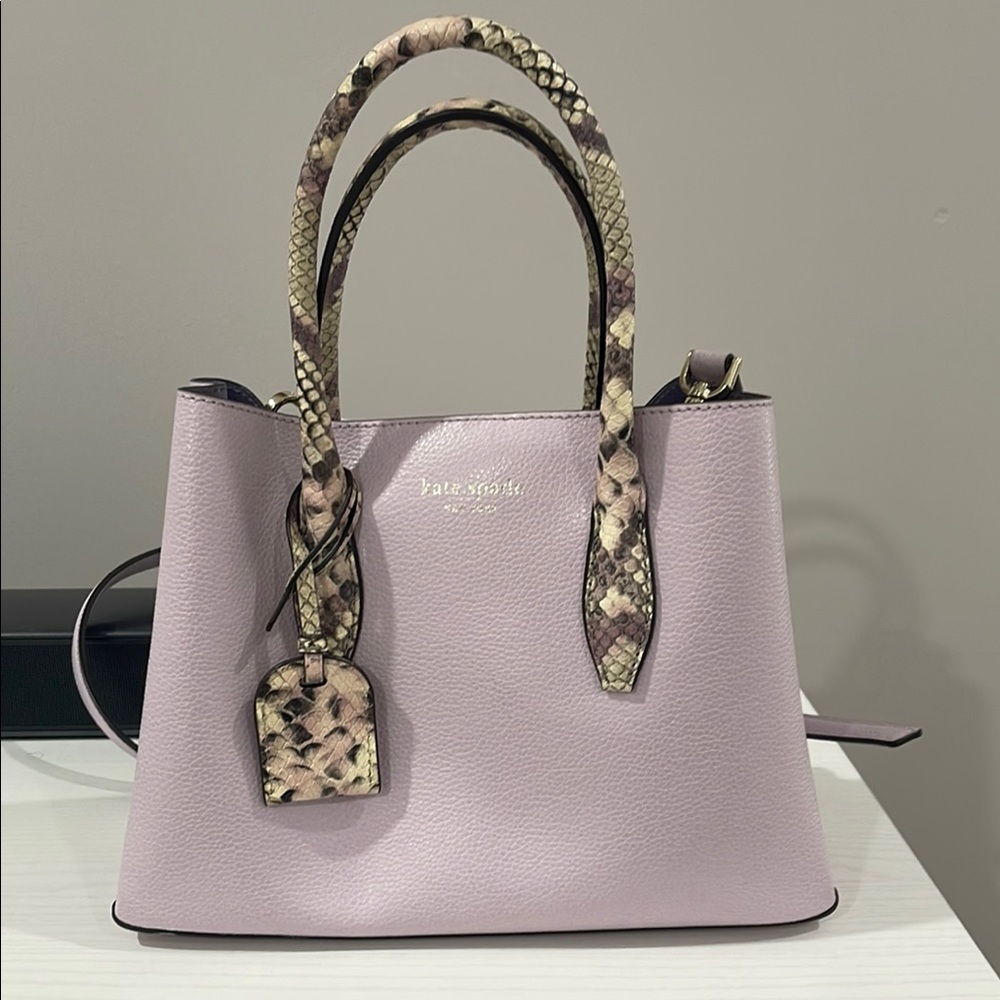 Patagonia Purple and Cream Satchel with Elegant Design